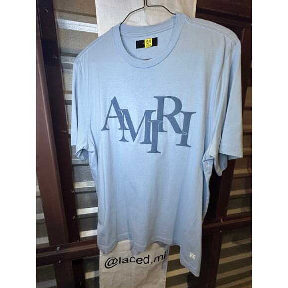 Amiri Men's Tee Shirt Blue | Size XXL - Picture 1 of 7